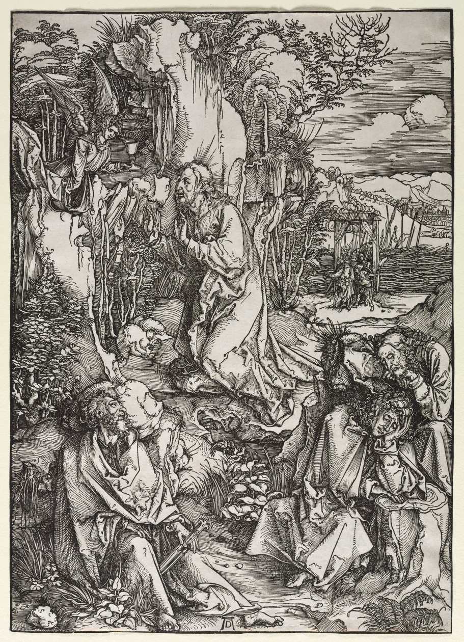 Velké utrpení: Kristus na Olivové hoře od Albrecht Dürer