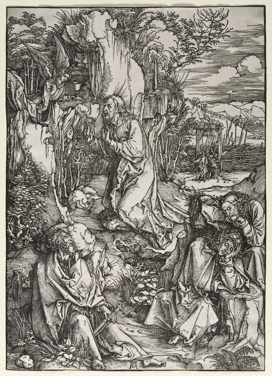 Velké utrpení: Kristus na Olivové hoře, c. 1497-1500. od Albrecht Dürer