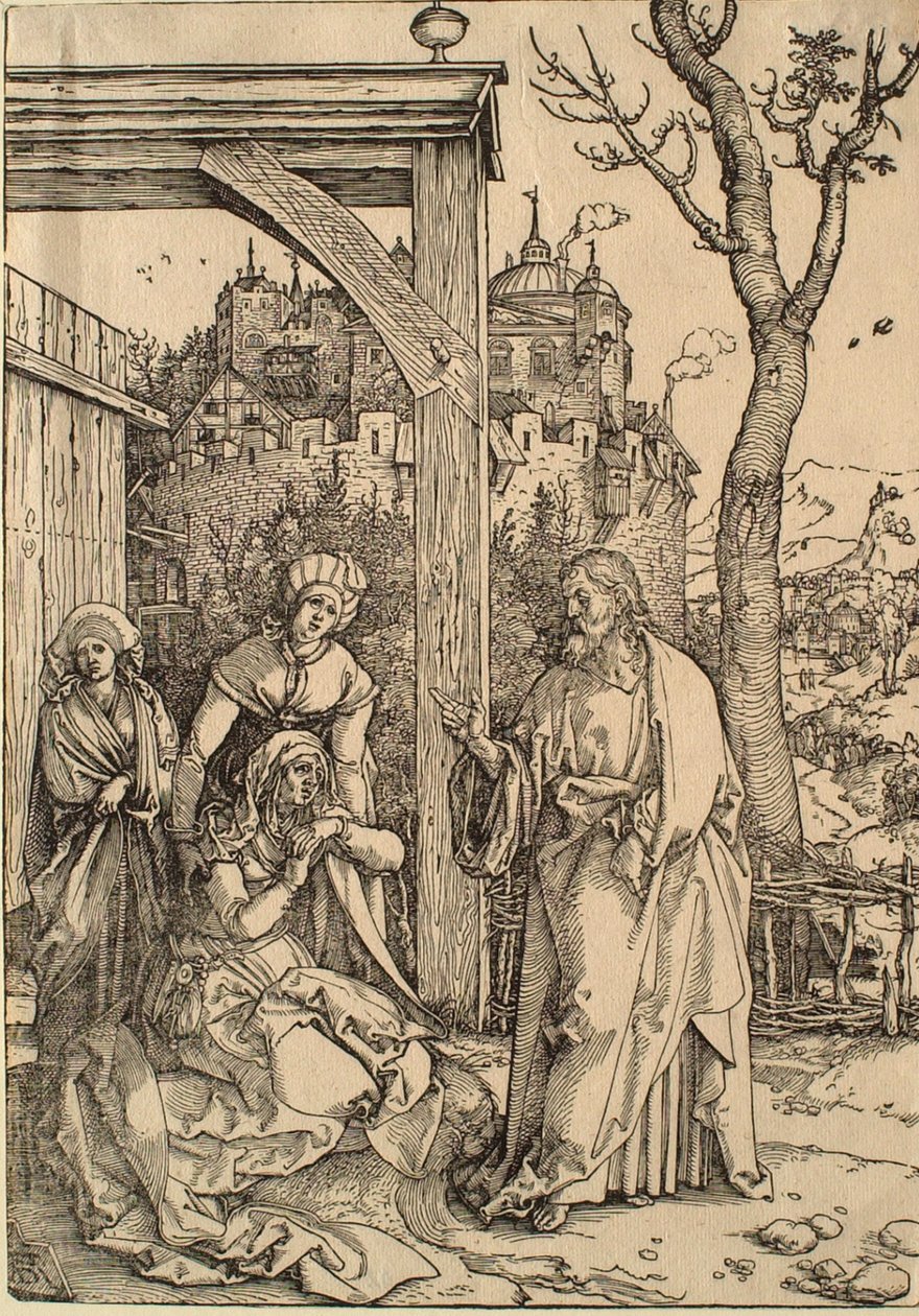 Život Panny Marie: Kristus se loučí se svou matkou od Albrecht Dürer