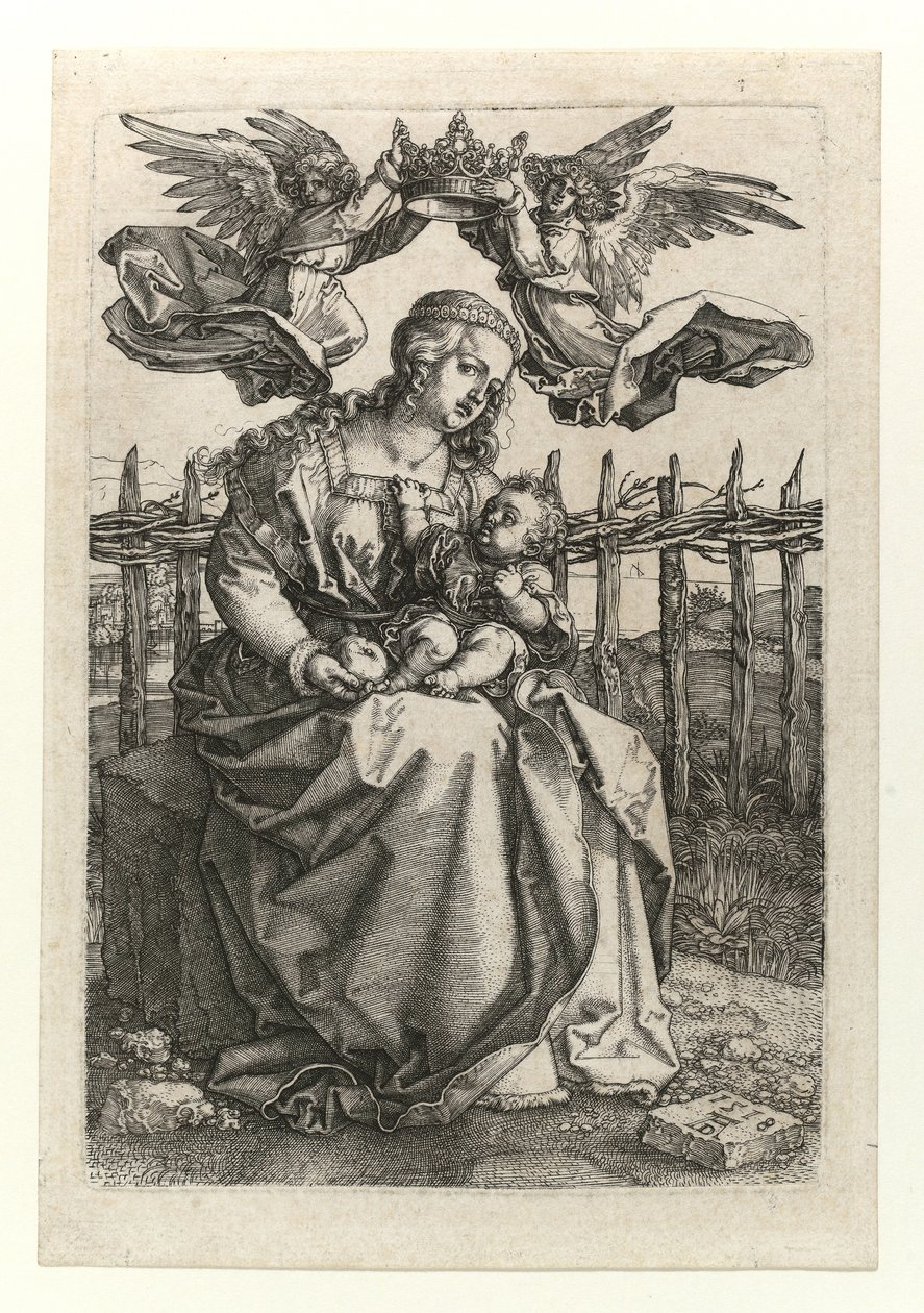 Madona s dítětem korunovaná dvěma anděly, 1518 od Albrecht Dürer