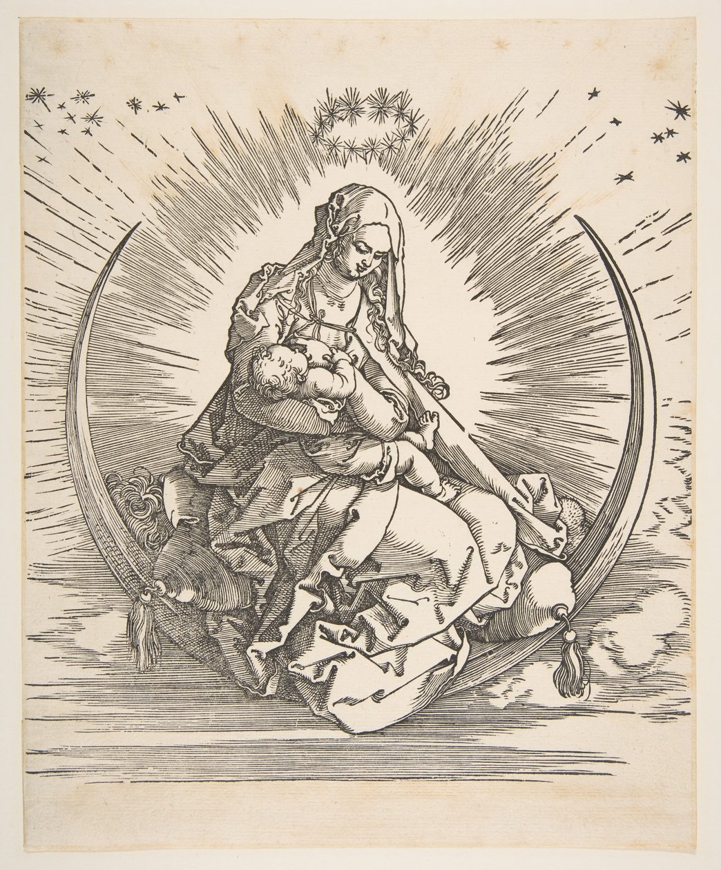 Madona na půlměsíci, Frontispis k Životu Panny, ca. 1511. od Albrecht Dürer
