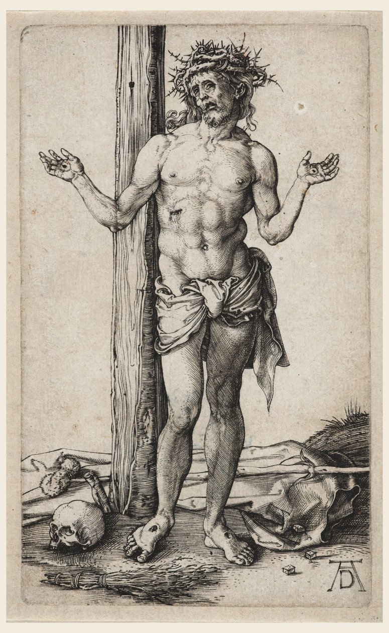 Muž smutku (se zdviženýma rukama) od Albrecht Dürer