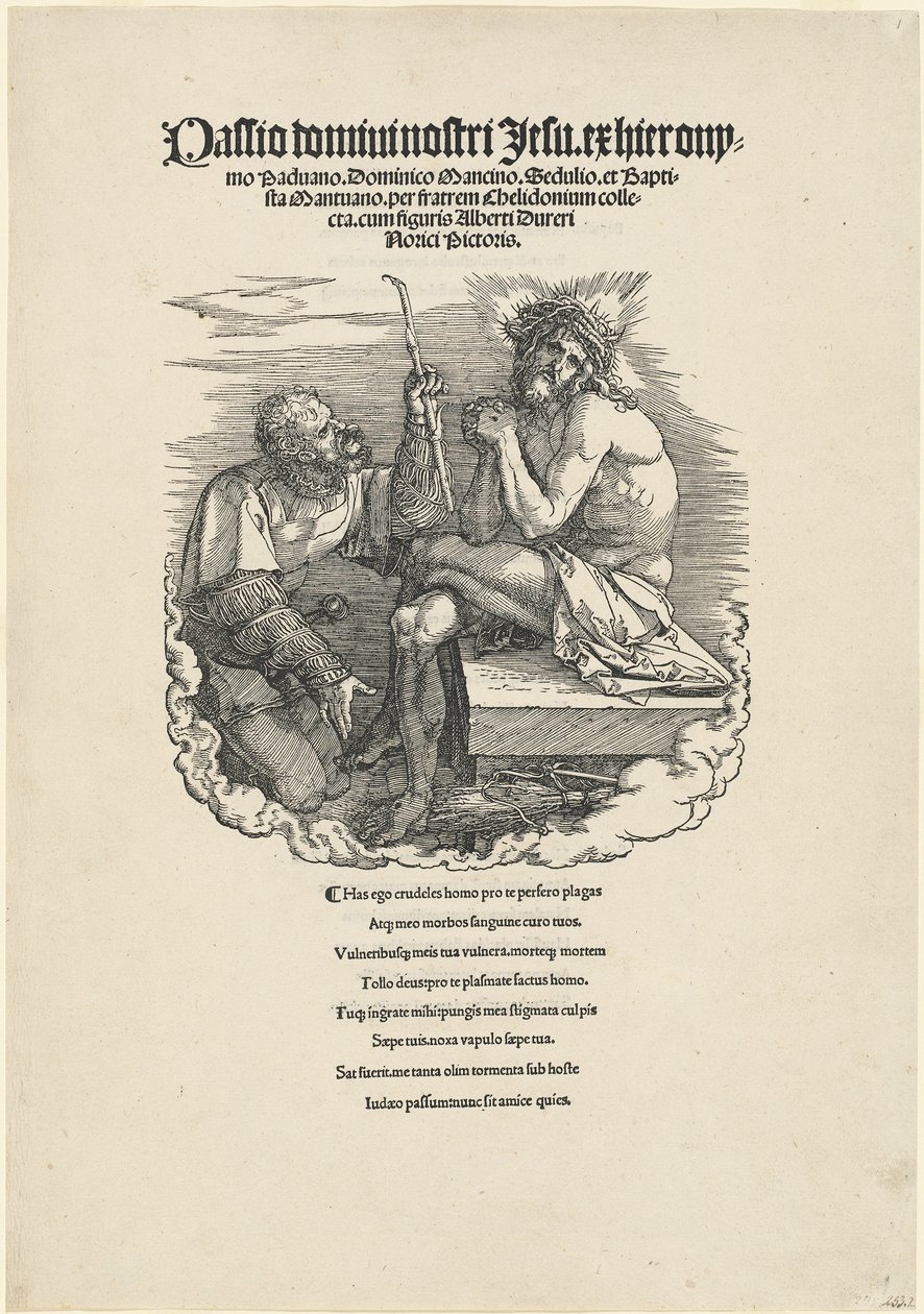 Bolestný muž zesměšňovaný vojákem od Albrecht Dürer
