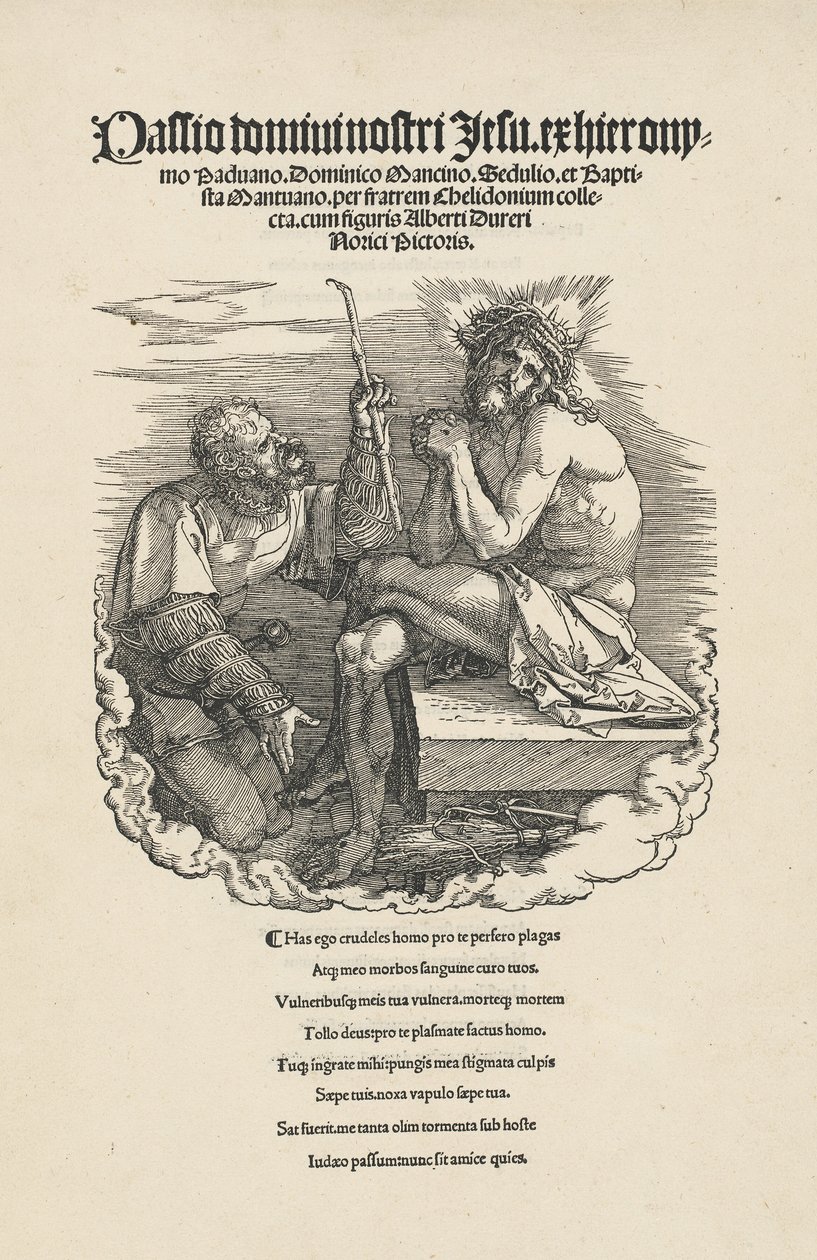 Muž smutku zesměšněný vojákem, pravděpodobně 1511. od Albrecht Dürer