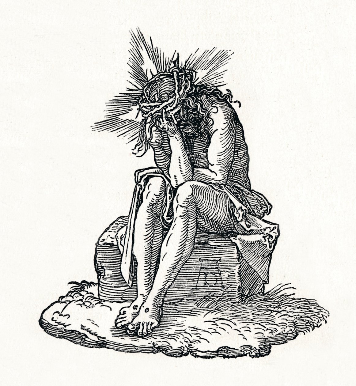 Muž smutku. Titulní strana k Malé vášni., c1511, 1906 od Albrecht Dürer