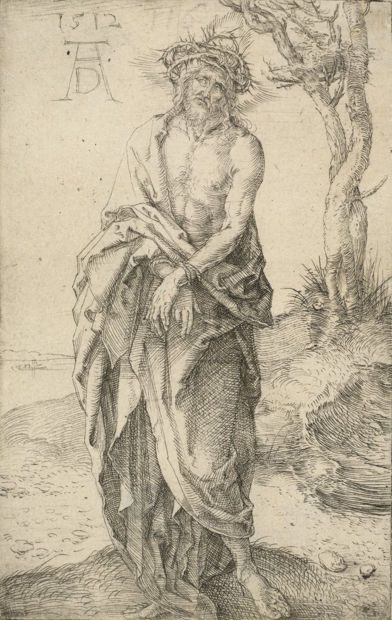Muž smutku se svázanýma rukama, 1512. od Albrecht Dürer