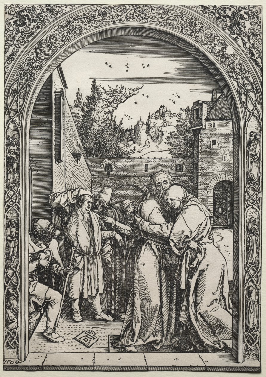 Setkání Joachima a Anny u Zlaté brány od Albrecht Dürer