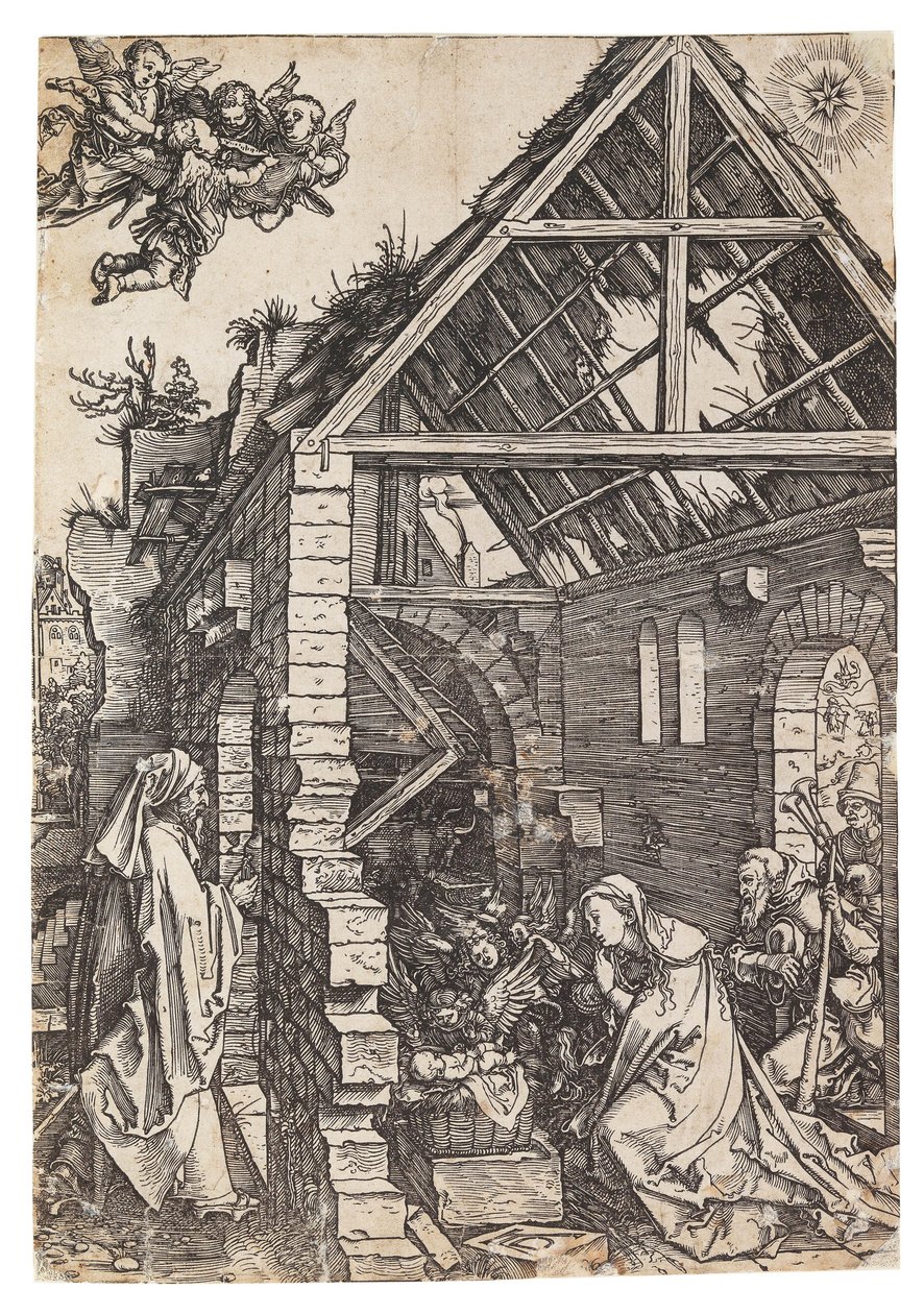 Narození Krista, ze série Život Panny, ca 1503. od Albrecht Dürer