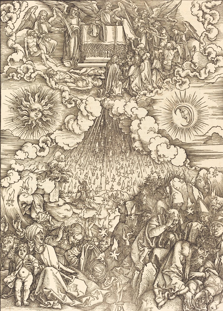 Otevření páté a šesté pečeti, 1498. od Albrecht Dürer