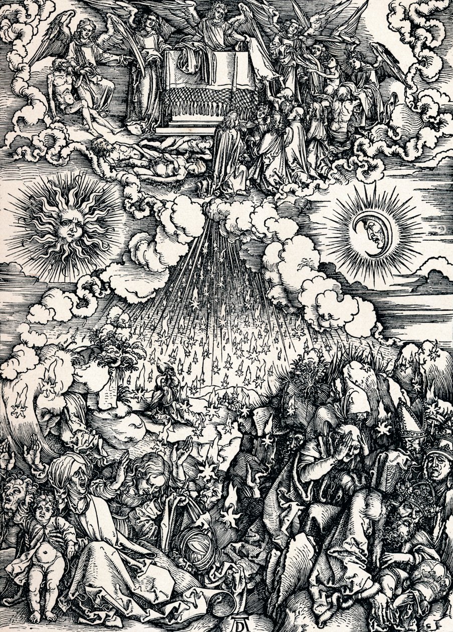 Otevření páté a šesté pečeti, 1498 1906 od Albrecht Dürer