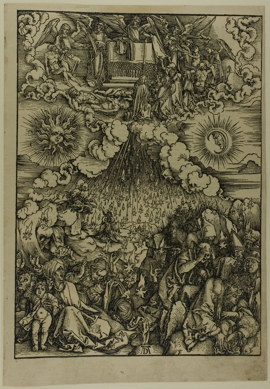 Otevření páté a šesté pečeti z Apokalypsy od Albrecht Dürer