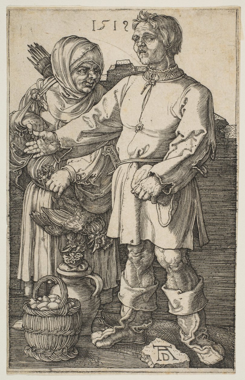 Selský pár na trhu, 1519. od Albrecht Dürer
