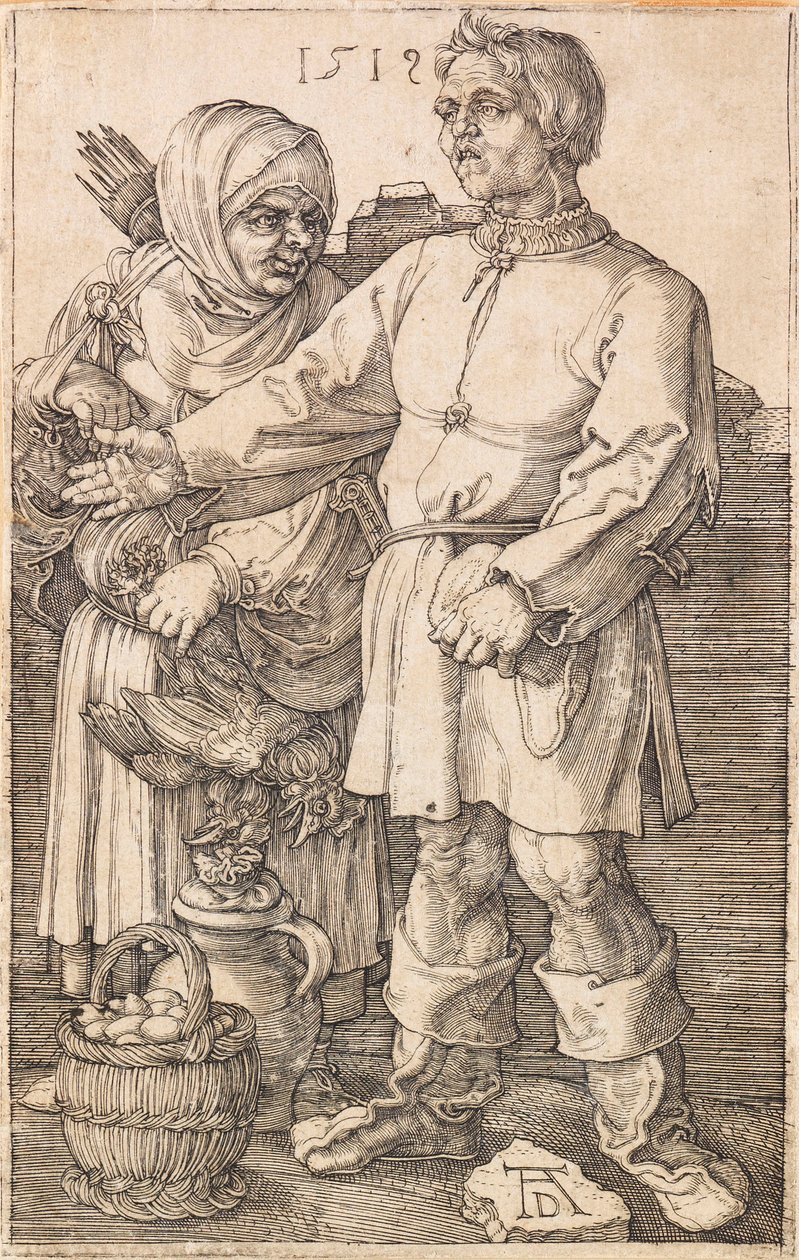 Rolník a jeho žena na trhu, 1519. od Albrecht Dürer