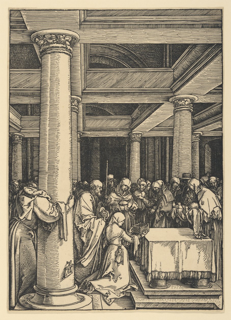 Uvedení do chrámu, ze Života Panny Marie od Albrecht Dürer