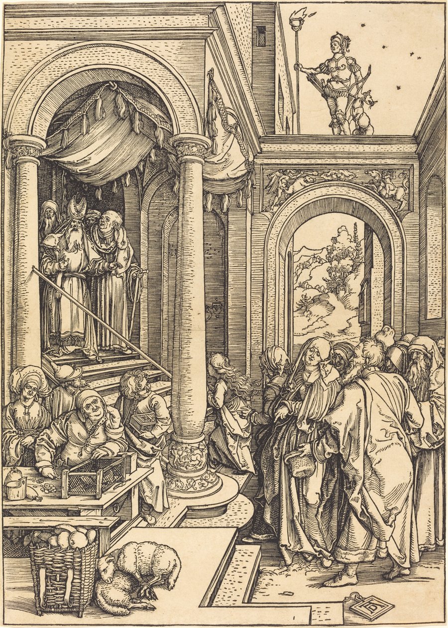 Uvedení Panny Marie do chrámu od Albrecht Dürer