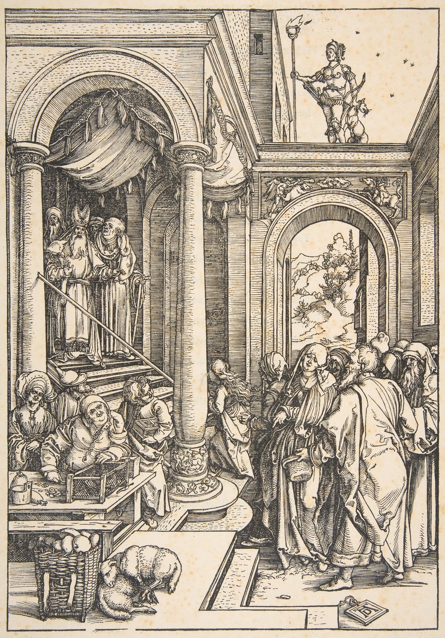 Uvedení Panny Marie v chrámu, od The Life of the Virgin, ca. 1503. od Albrecht Dürer