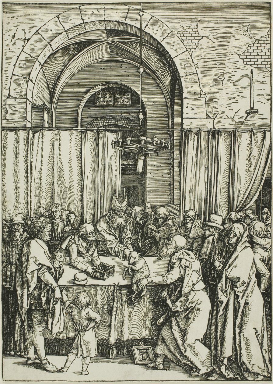 Odmítnutí Joachimovy oběti, ze Života Panny Marie od Albrecht Dürer