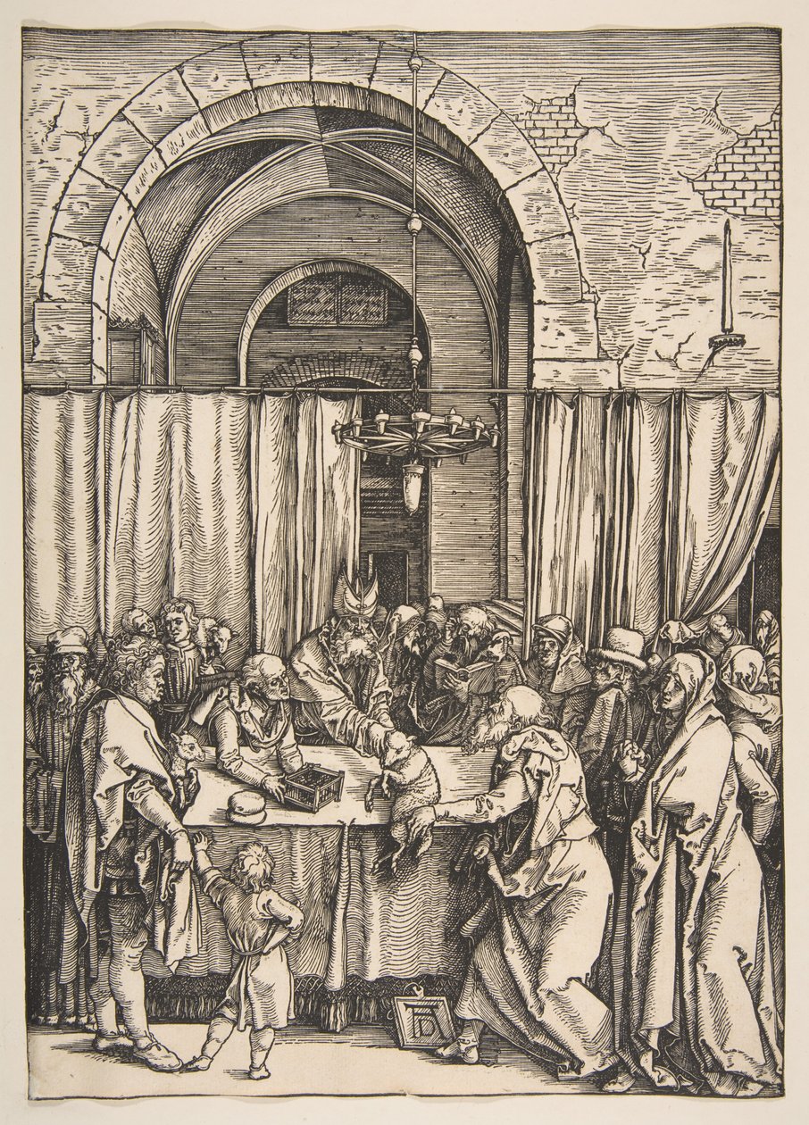 Odmítnutí Jáchymovy oběti, ze Života Panny Marie od Albrecht Dürer