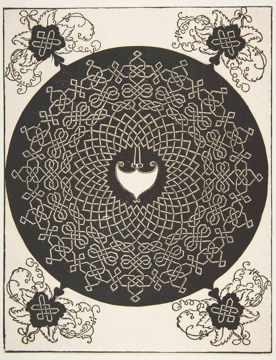 „Druhý uzel“. Prokládaný Roundel s Amazonským štítem ve svém středu, 1521 dříve. od Albrecht Dürer