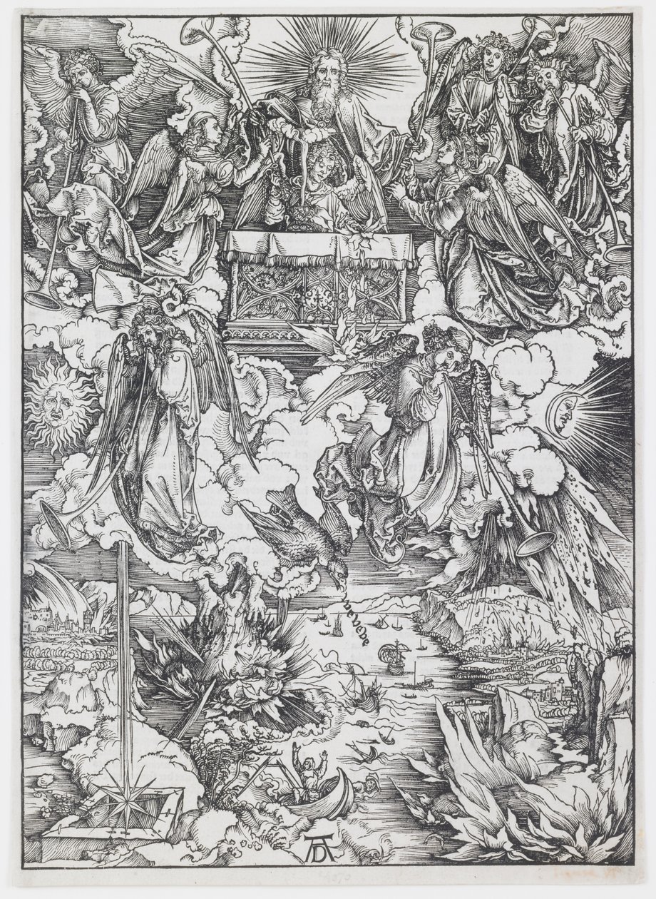 Sedm trubek, z „Apokalypsy“ od Albrecht Dürer