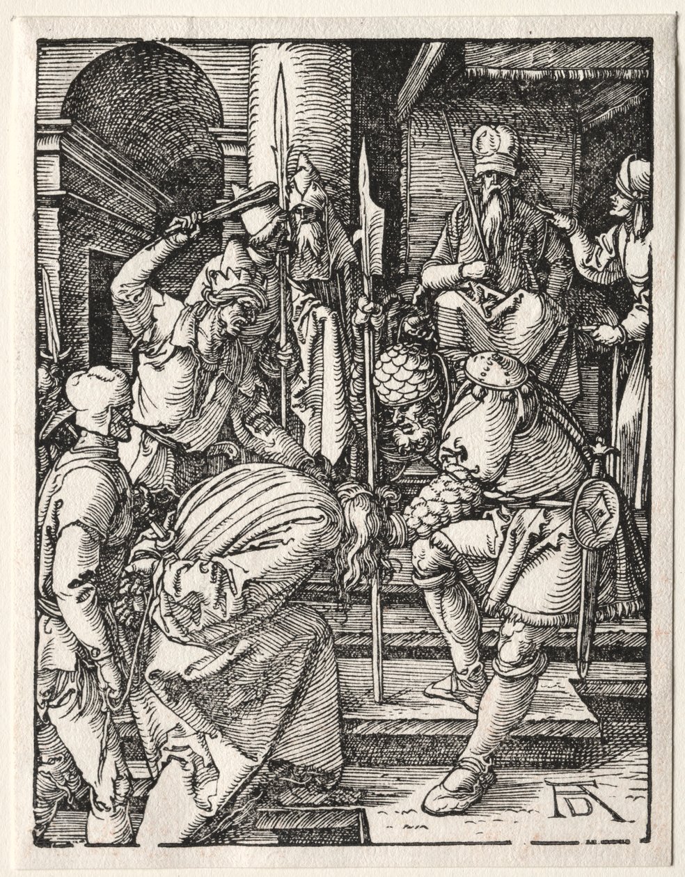Malé utrpení: Kristus před Annášem, 1509-1511. od Albrecht Dürer