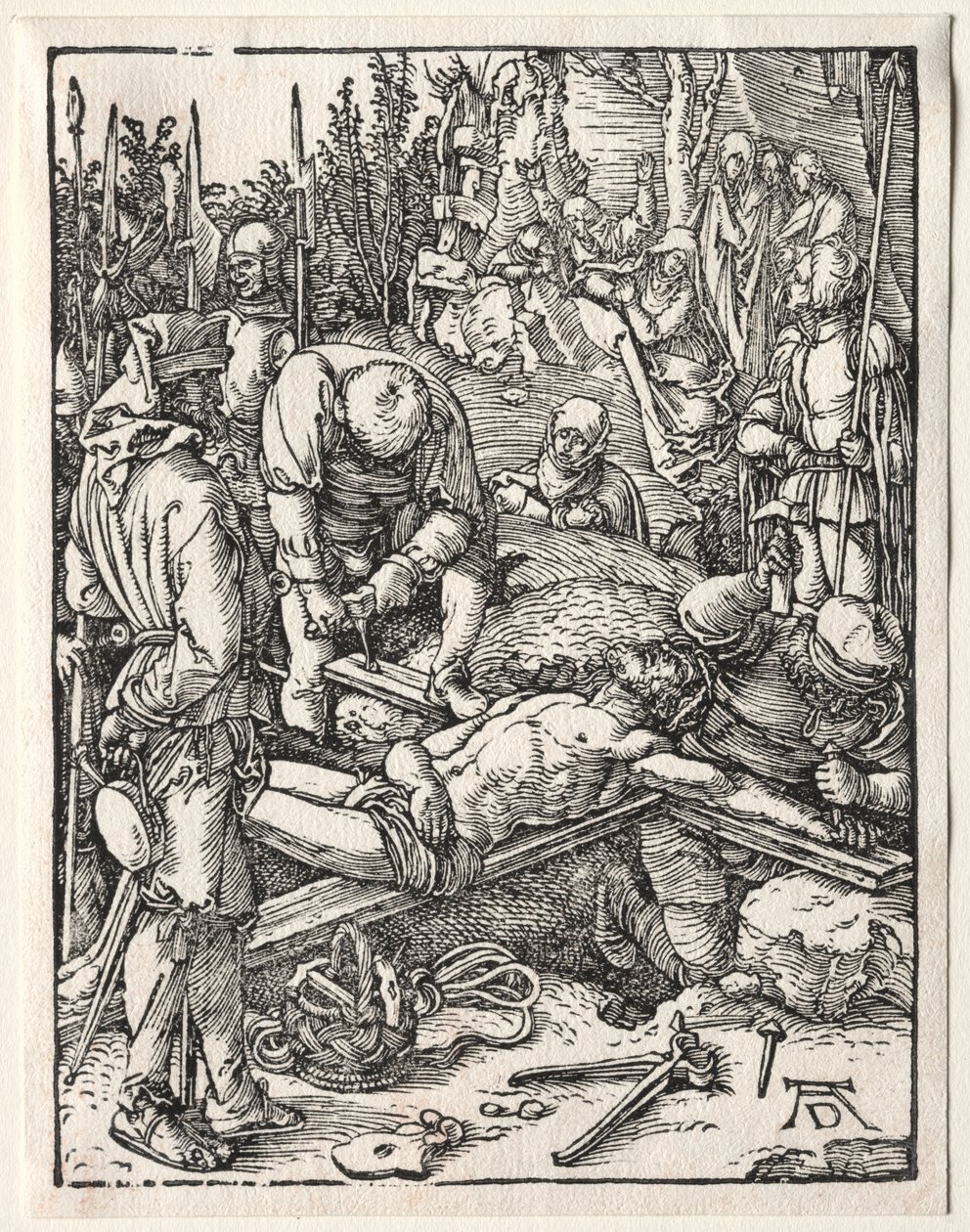 Malé utrpení: Kristus přibitý na kříž od Albrecht Dürer