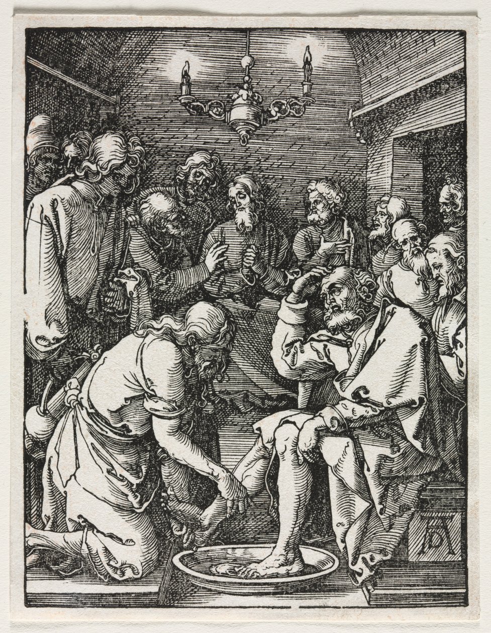 Malá vášeň: Kristus umývá nohy svatého Petra. od Albrecht Dürer