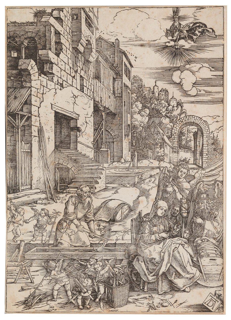 Pobyt Svaté rodiny v Egyptě, z Život Panny, c. 1504. od Albrecht Dürer