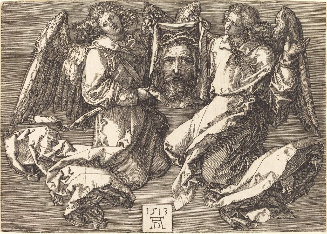 Sudarium držené dvěma anděly od Albrecht Dürer