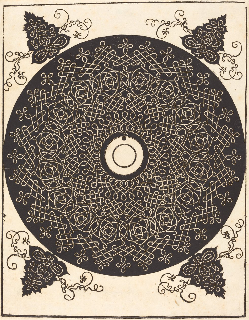Třetí uzel (s černým kruhem na bílém medailonu) od Albrecht Dürer