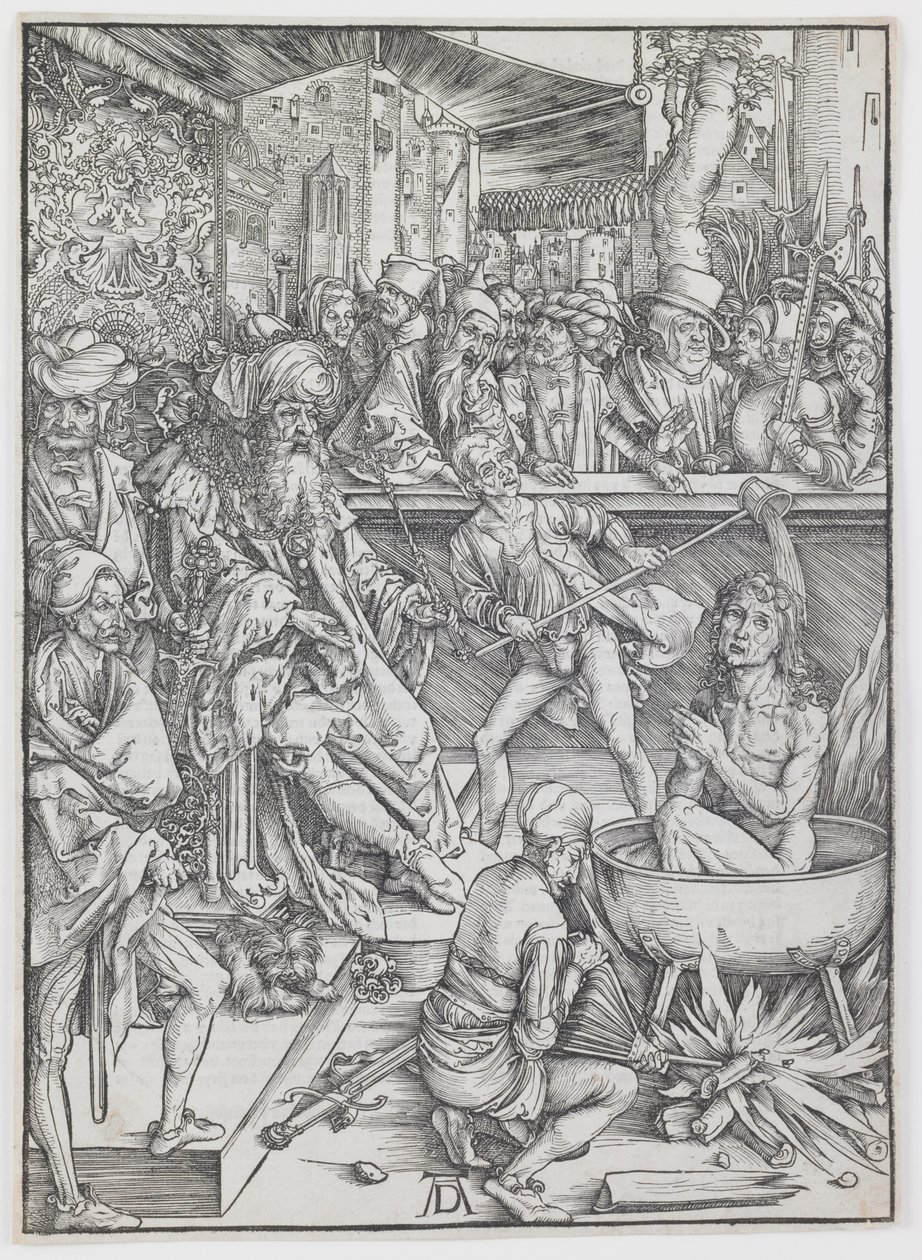 Mučení svatého Jana Evangelisty, ze série „Apokalypsa“ od Albrecht Dürer