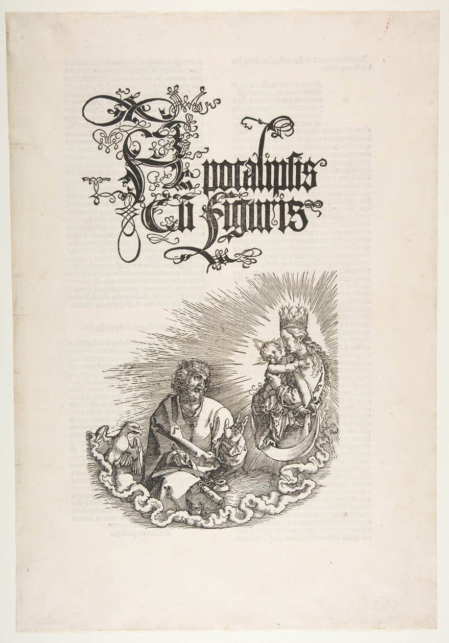Panna zjevující se svatému Janovi, z Apocalypse.n.d. od Albrecht Dürer