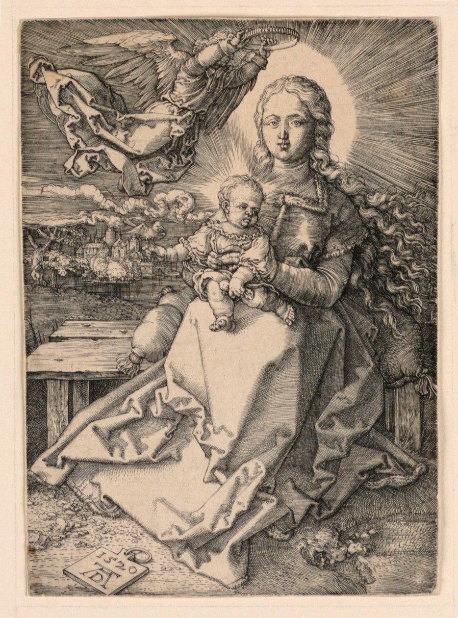 Panna korunovaná andělem od Albrecht Dürer