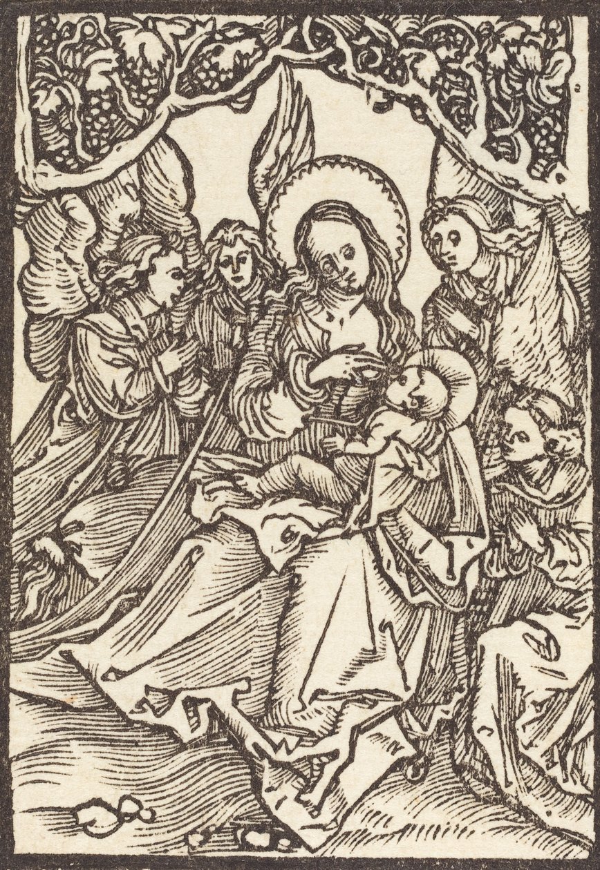Panna kojící Ježíška se čtyřmi anděly, c. 1500. od Albrecht Dürer