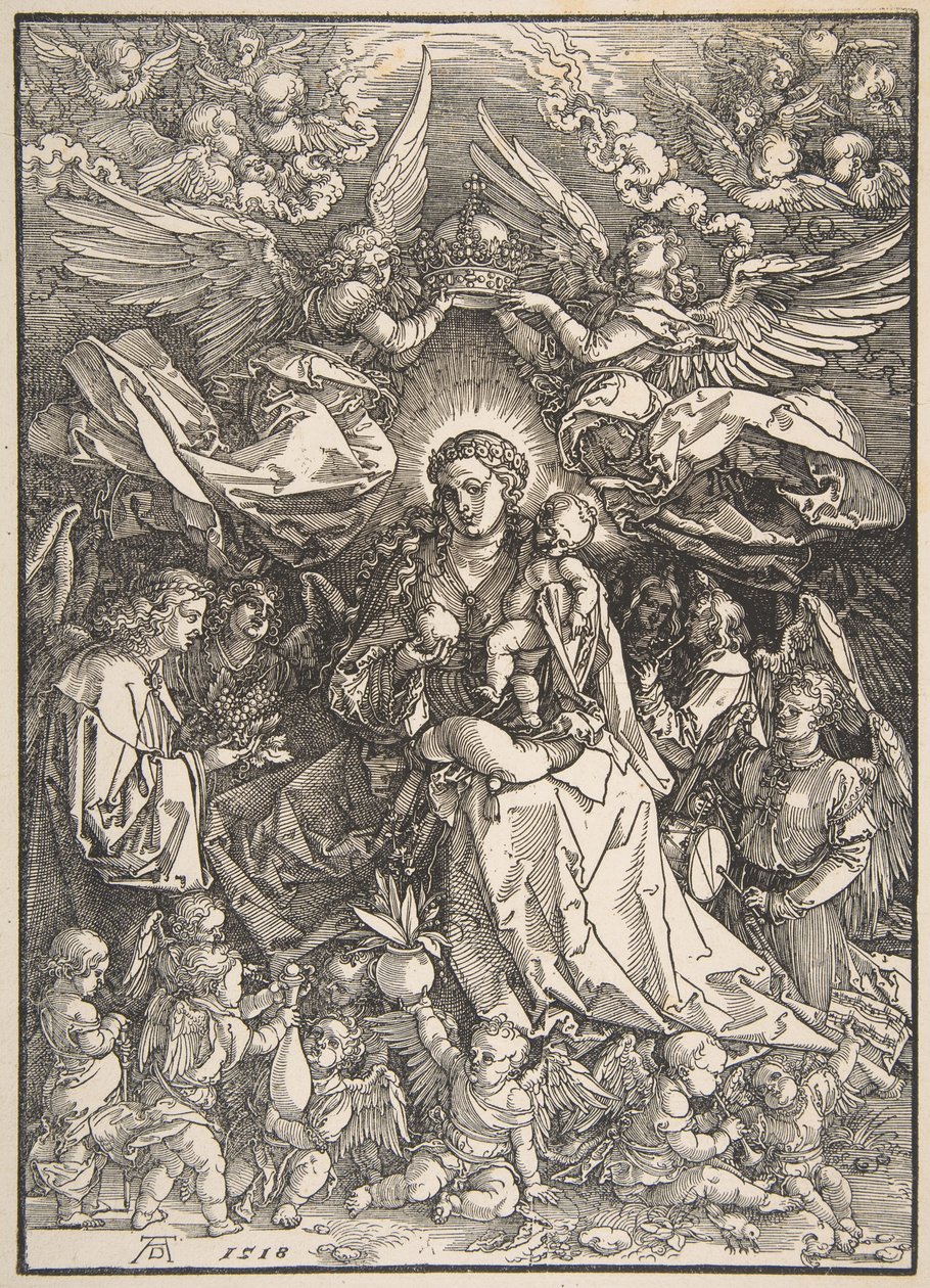 Panna obklopená mnoha anděly od Albrecht Dürer