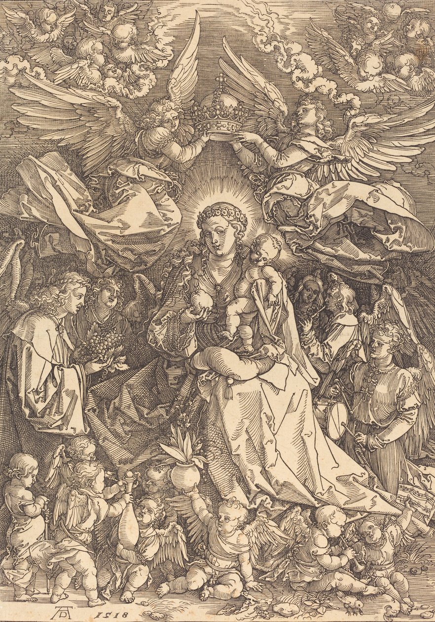 Panna obklopená mnoha anděly, 1518. od Albrecht Dürer