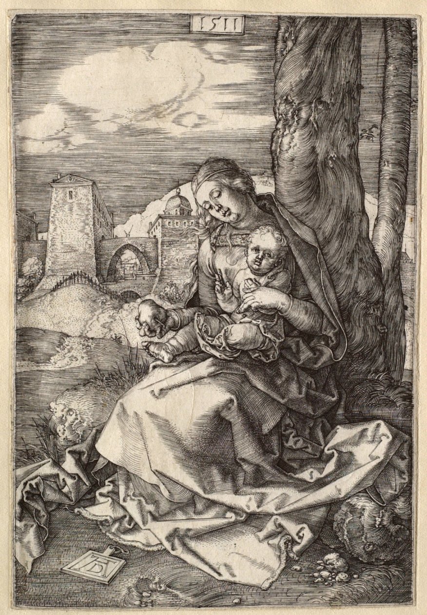 Panna Maria s dítětem a hruškou od Albrecht Dürer
