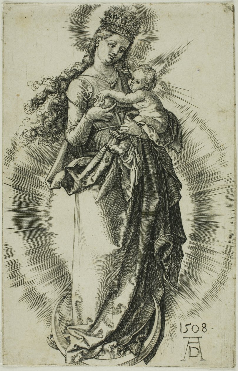 Panna na půlměsíci s hvězdnou korunou od Albrecht Dürer
