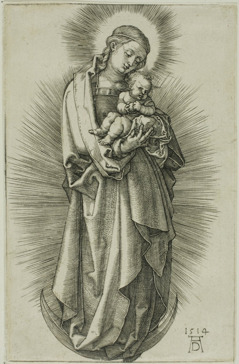 Panna na půlměsíci s diadémem od Albrecht Dürer