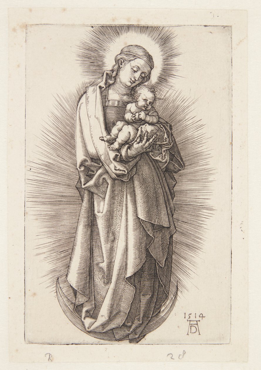 Panna na půlměsíci s diadémem od Albrecht Dürer
