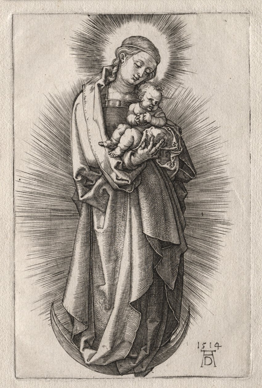 Panna s čelenkou na půlměsíci, 1508. od Albrecht Dürer