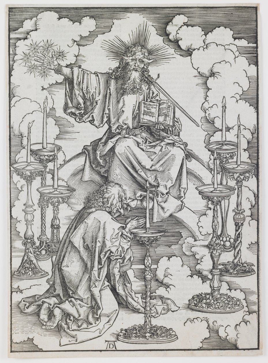 The Vision of the Seven Candlesticks, ze série „The Apocalypse“ od Albrecht Dürer