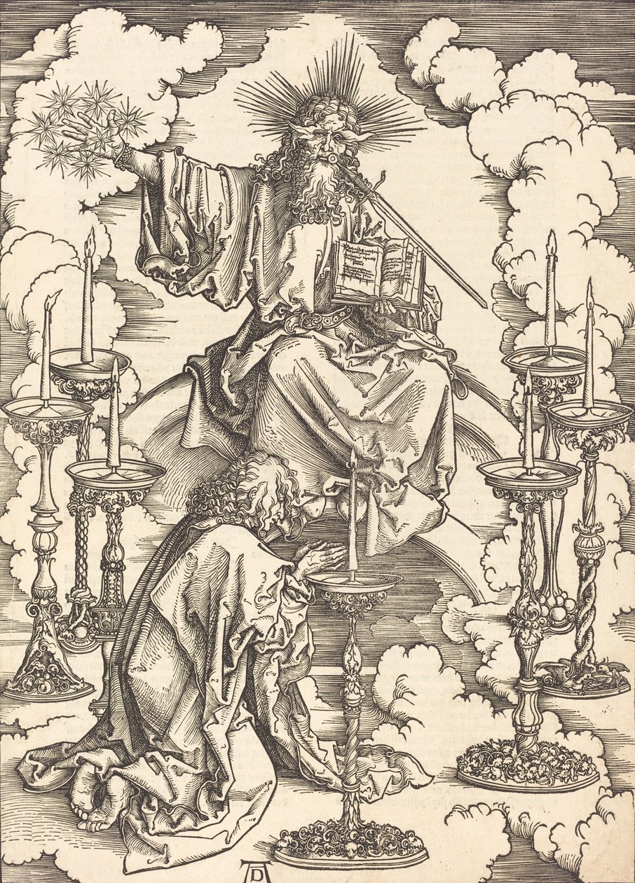 The Vision of the Seven Candlesticks, pravděpodobně c. 14961498. od Albrecht Dürer