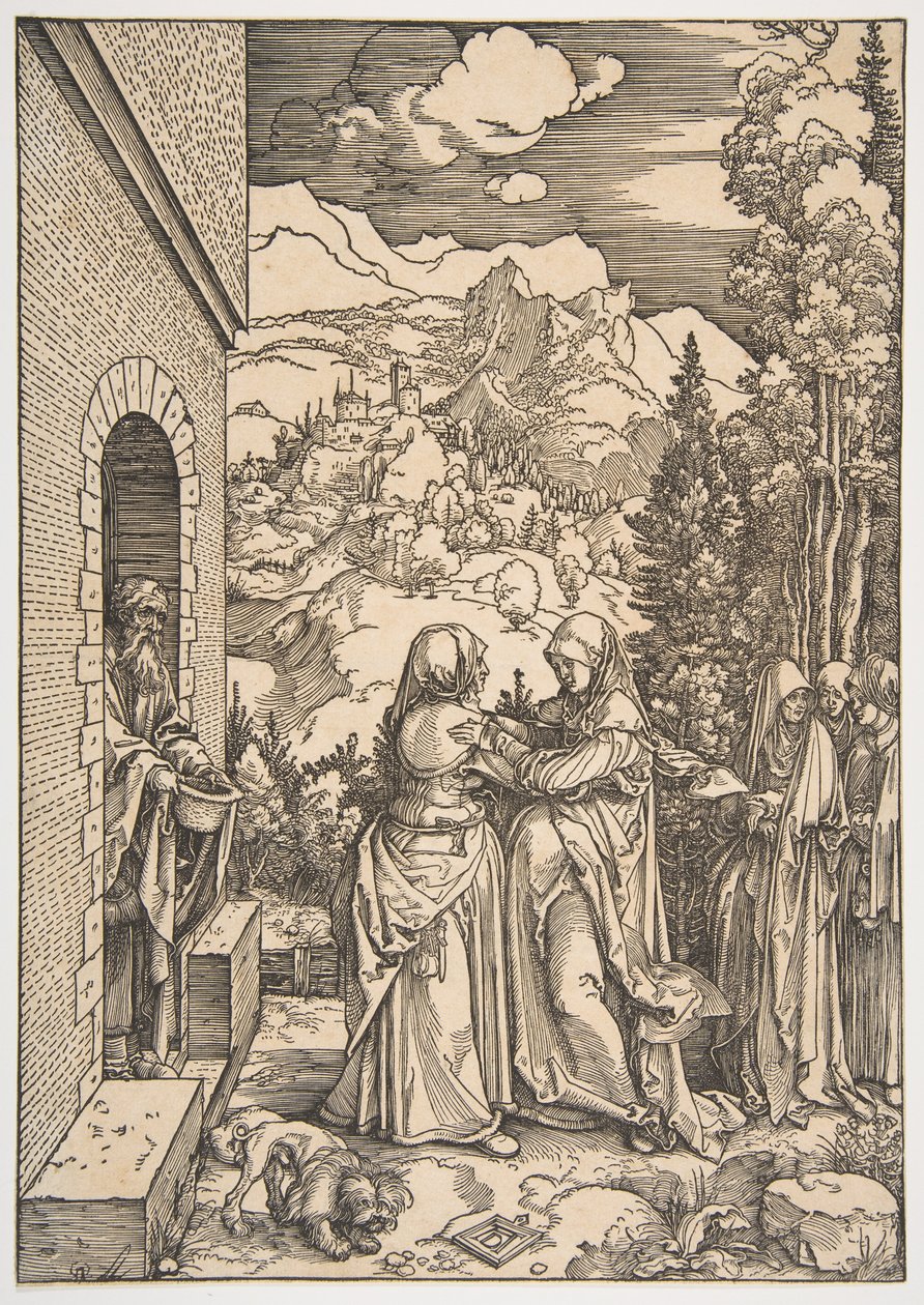 Navštívení, ze série „Život Panny Marie“ od Albrecht Dürer