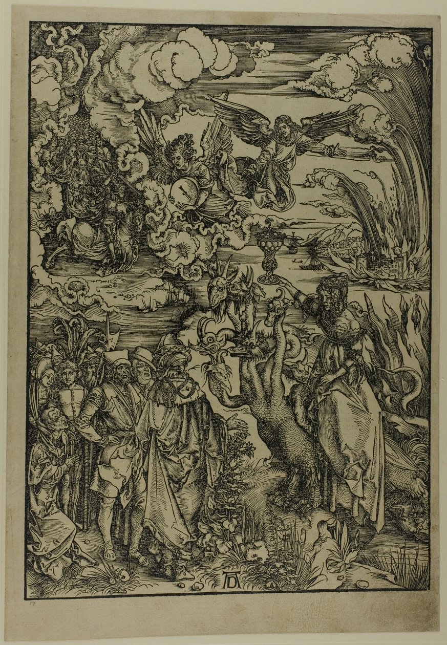 Děvka z Babylonu, z Apokalypsy od Albrecht Dürer
