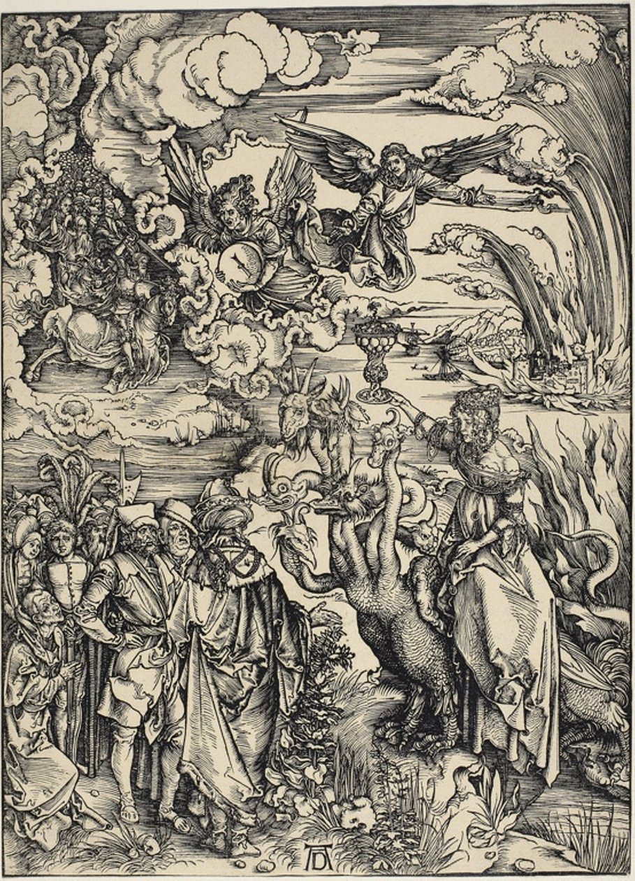 Děvka z Babylonu, z Apokalypsy od Albrecht Dürer