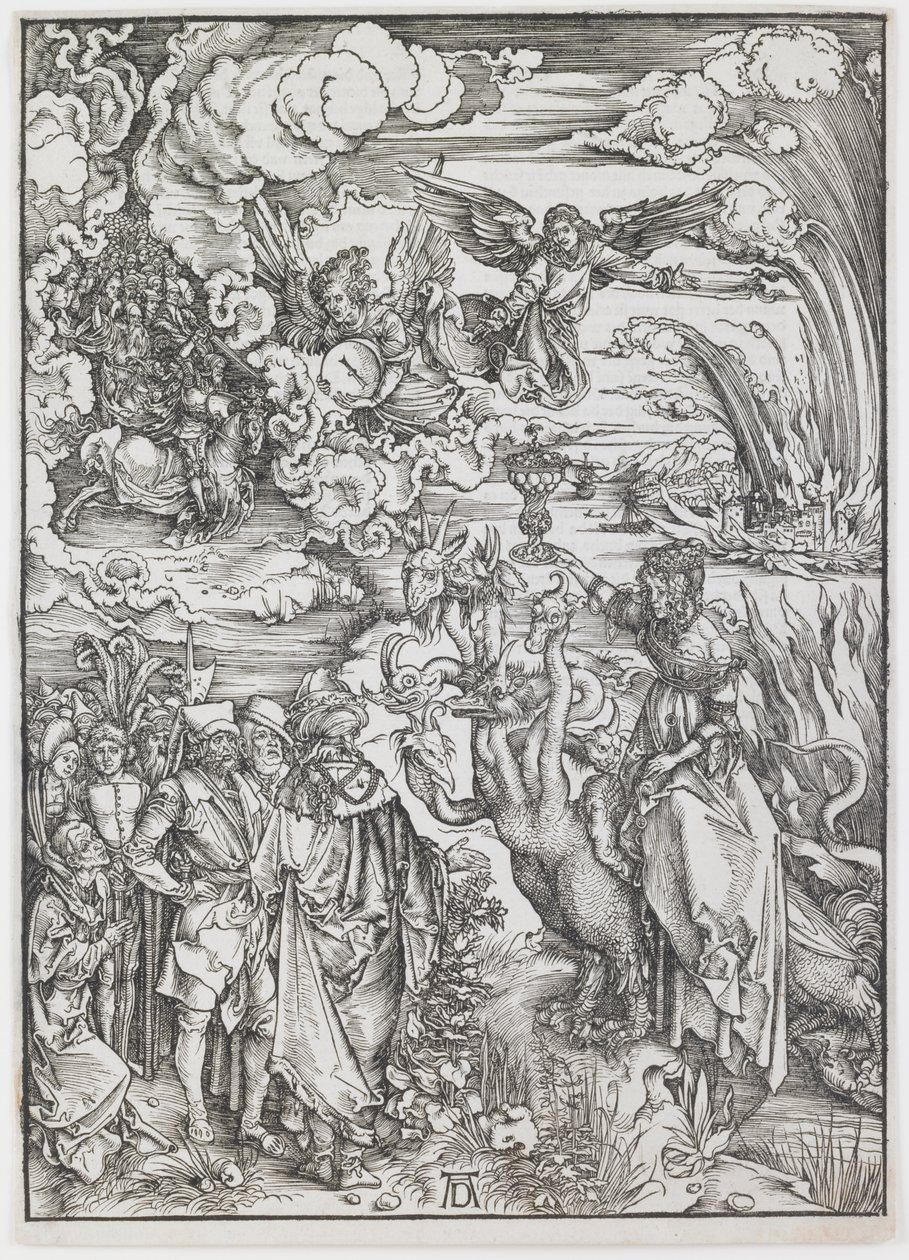 Babylonská děvka ze série „Apokalypsa“ od Albrecht Dürer