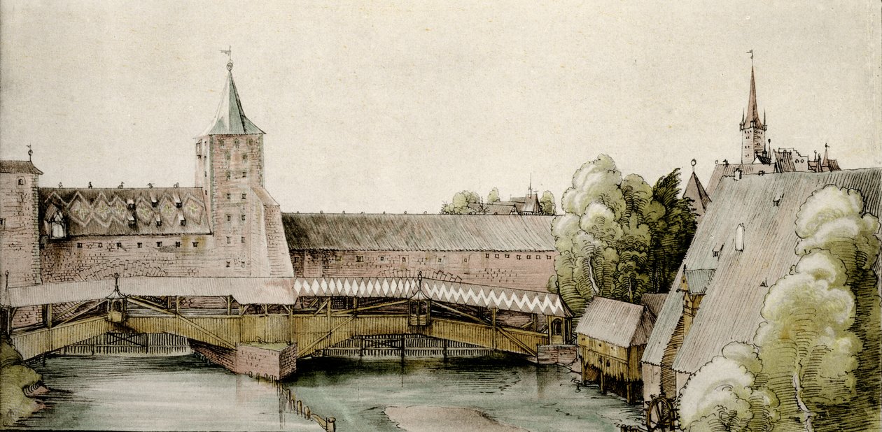 Suchý dok na Hallertoru v Norimberku od Albrecht Dürer