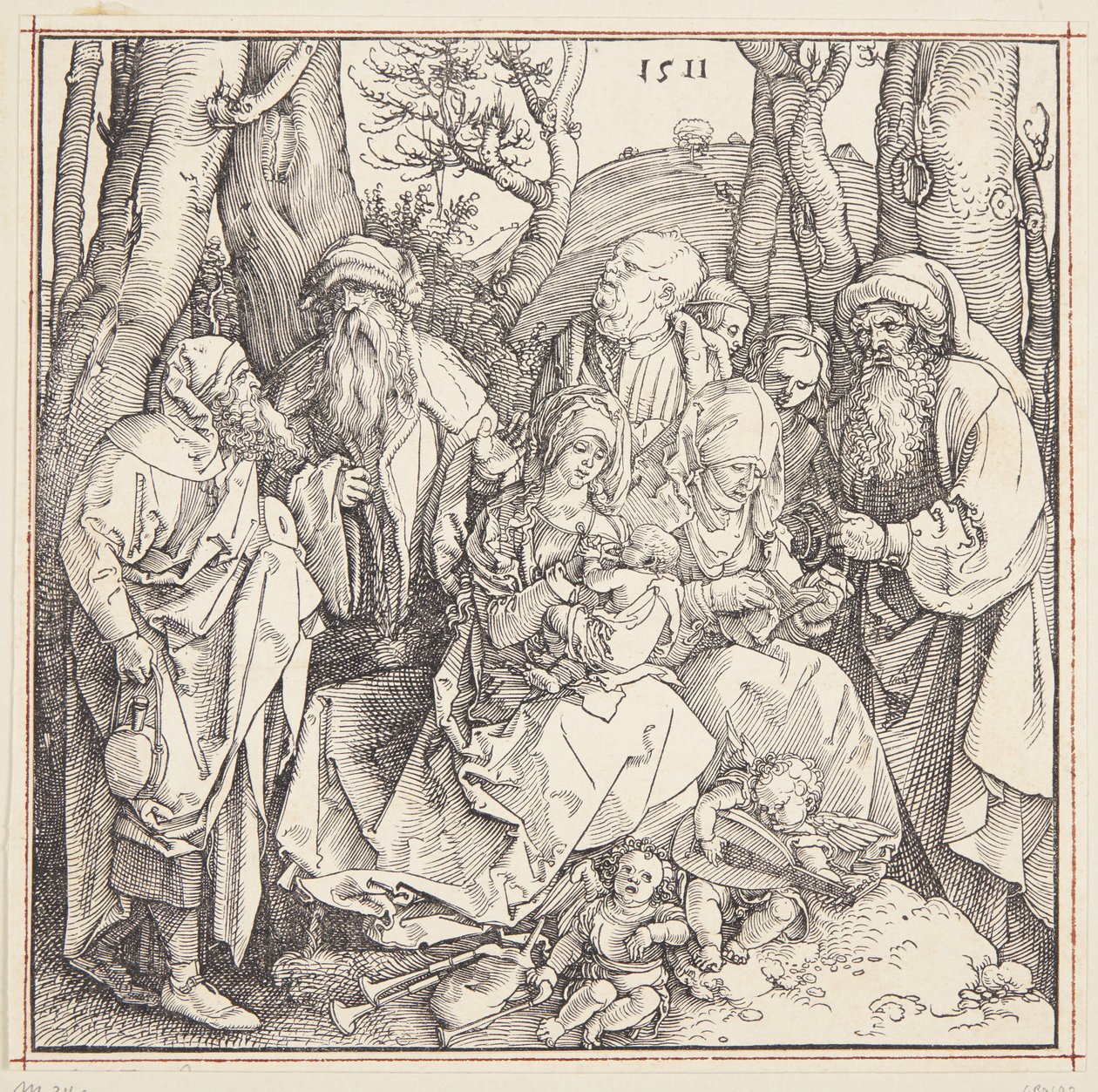 Svaté příbuzenství s anděly od Albrecht Dürer