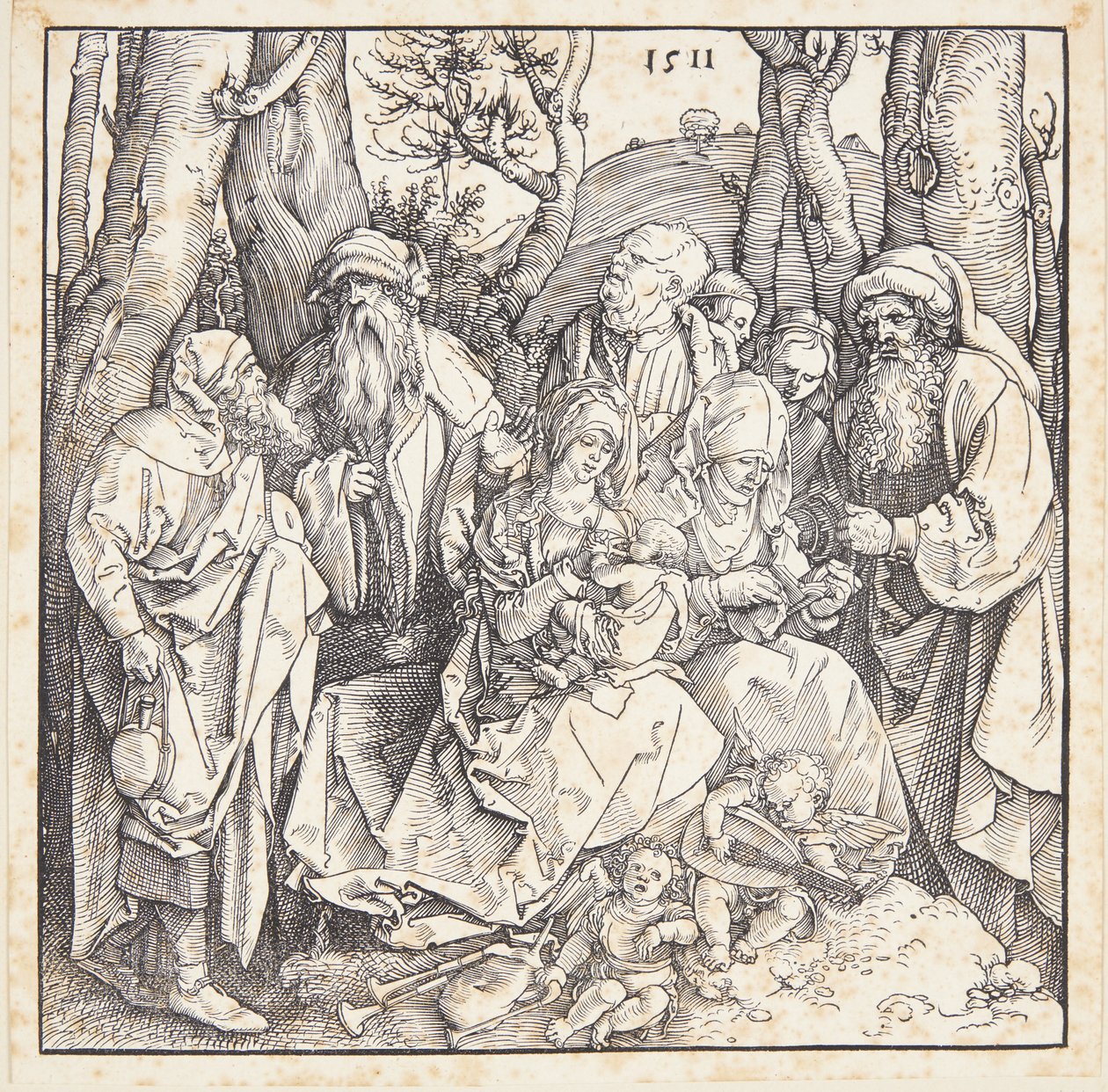Svaté příbuzenství s anděly od Albrecht Dürer